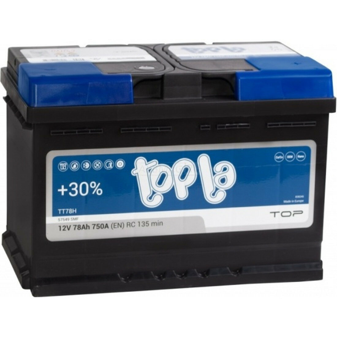 Аккумулятор Topla Top TT78H 57549 SMF (118678) 278x175x190 обратная полярность 78 Ач