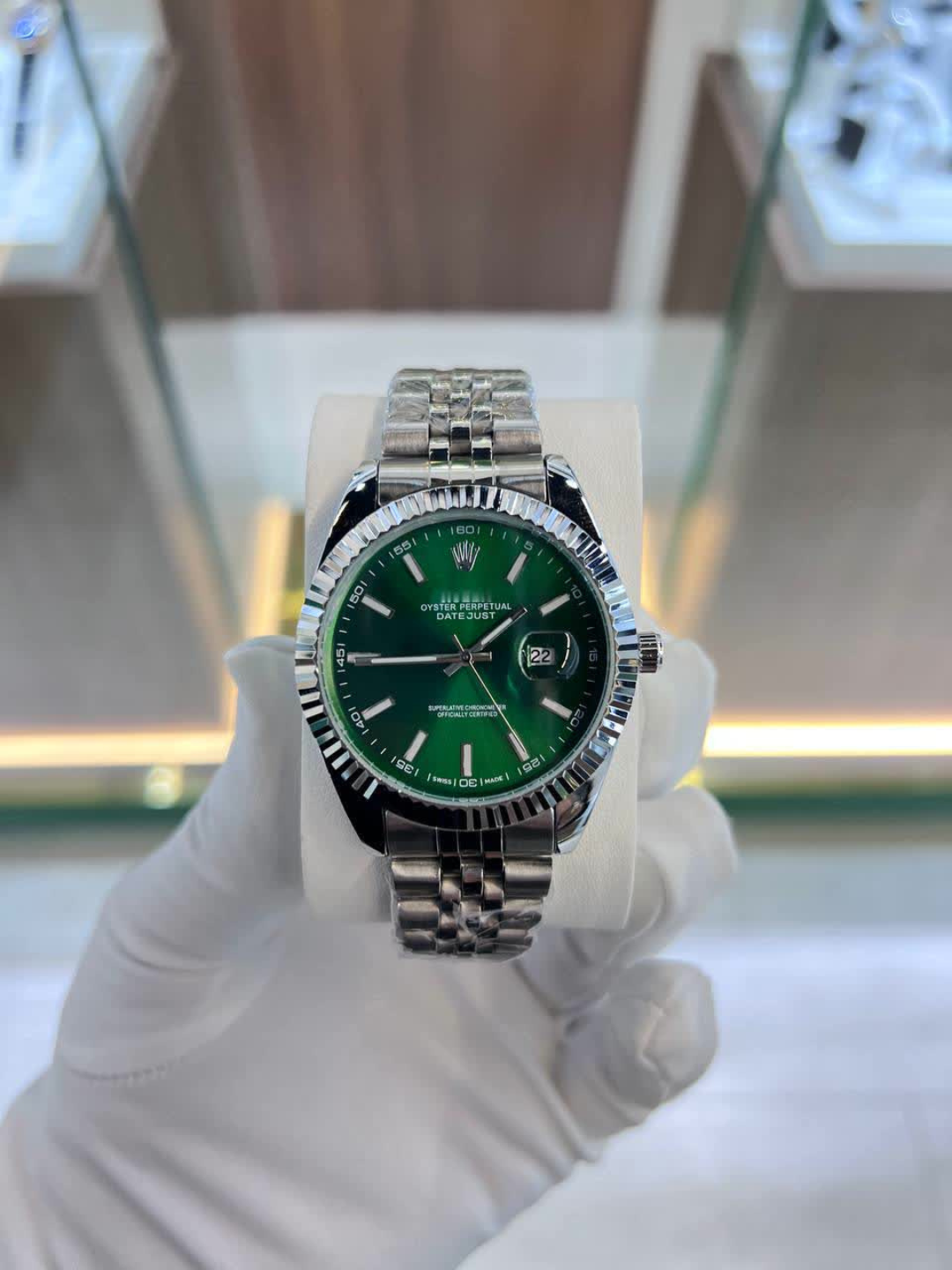 Наручные часы Rolex, зеленый,