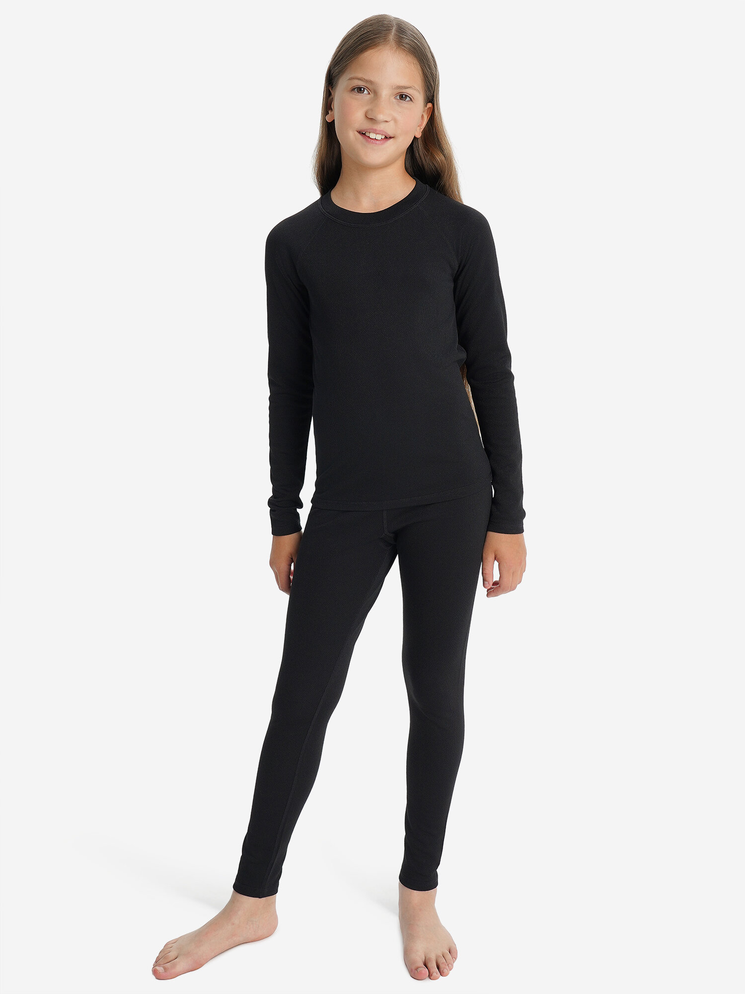 Комплект термобелья De Mount Girls' Base Layer Set размер 128-134 черный
