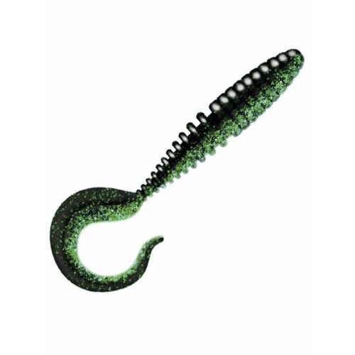 Приманка ZUB-TWIST 100 мм-4 шт, (цвет 040) черный верх-изумрудный низ