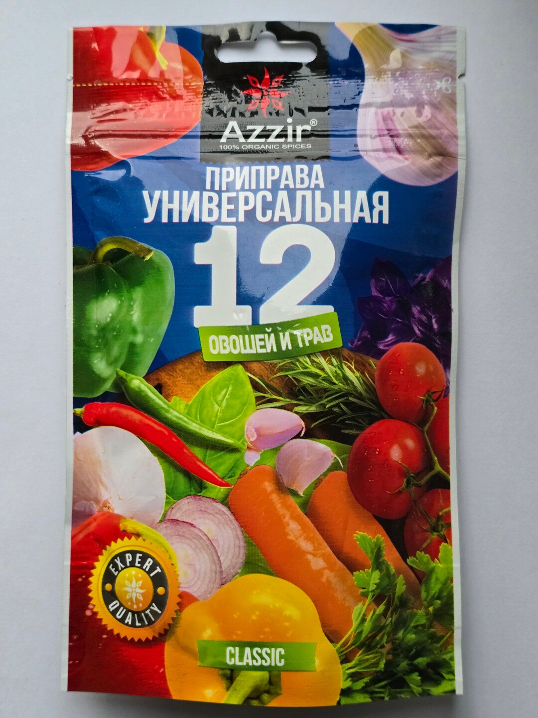 Приправа универсальная 12 овощей и трав от "Azzir", для всех видов блюда, дой-пак, 120 г