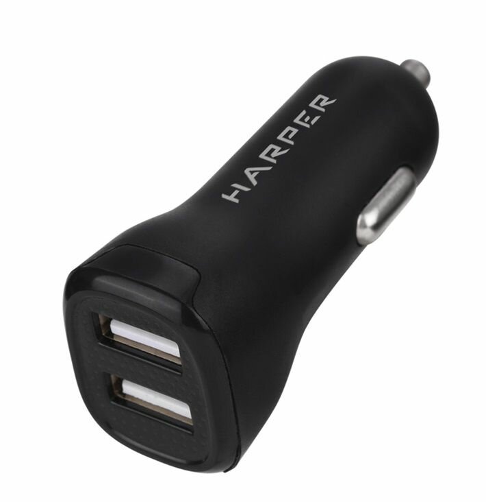 Автомобильное зарядное устройство HARPER CCH-6220 черный, 2 USB