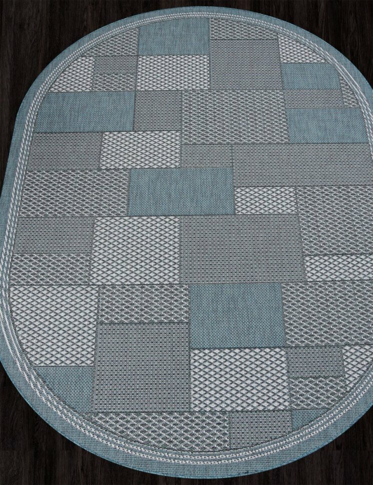 Ковер S148 - BLUE - Овал - коллекция KAIR (2 х 2.9 м)