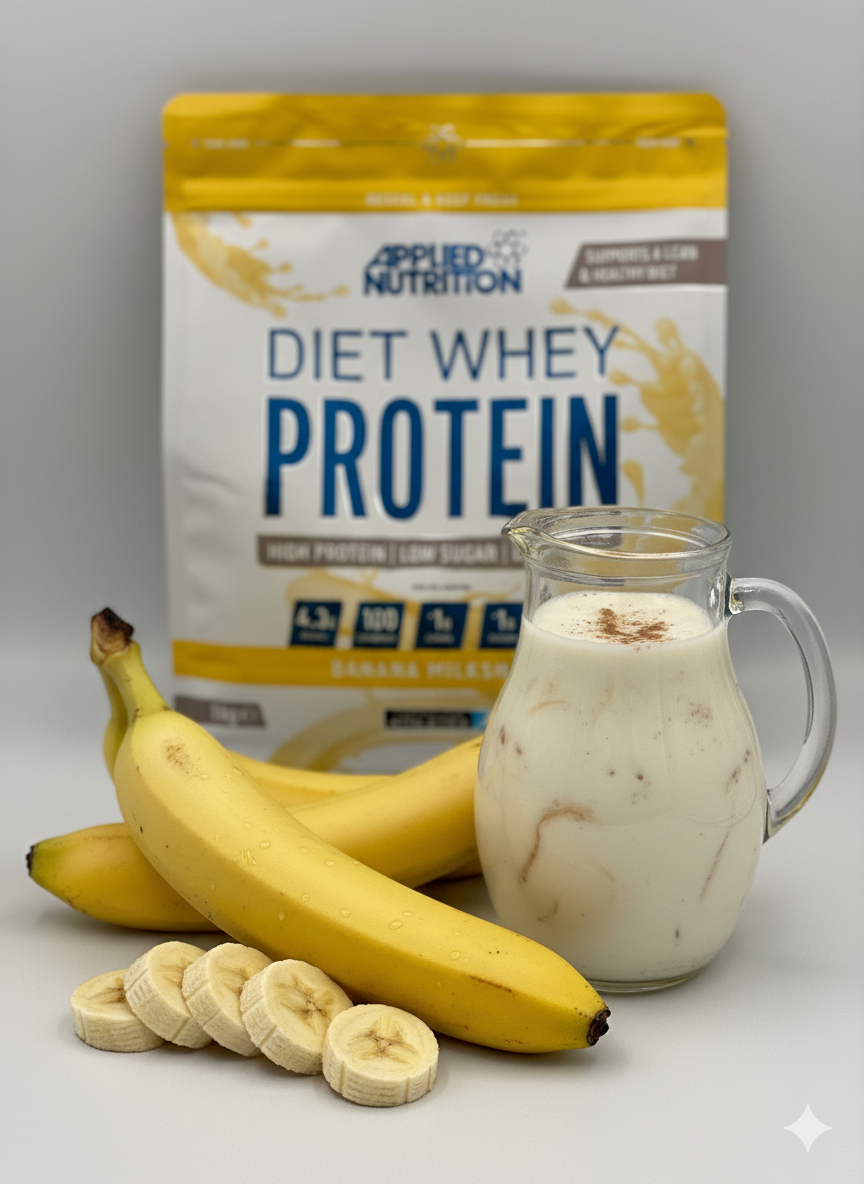 Applied Nutrition Diet Whey Protein вкус banana milkshake 1 k g , АП Нутритион протаин