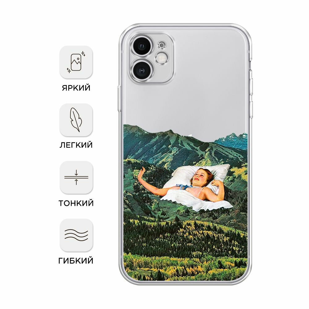 Чехол на Apple iPhone 11 / Айфон 11 с принтом Good morning, my darling, прозрачный — фото 1