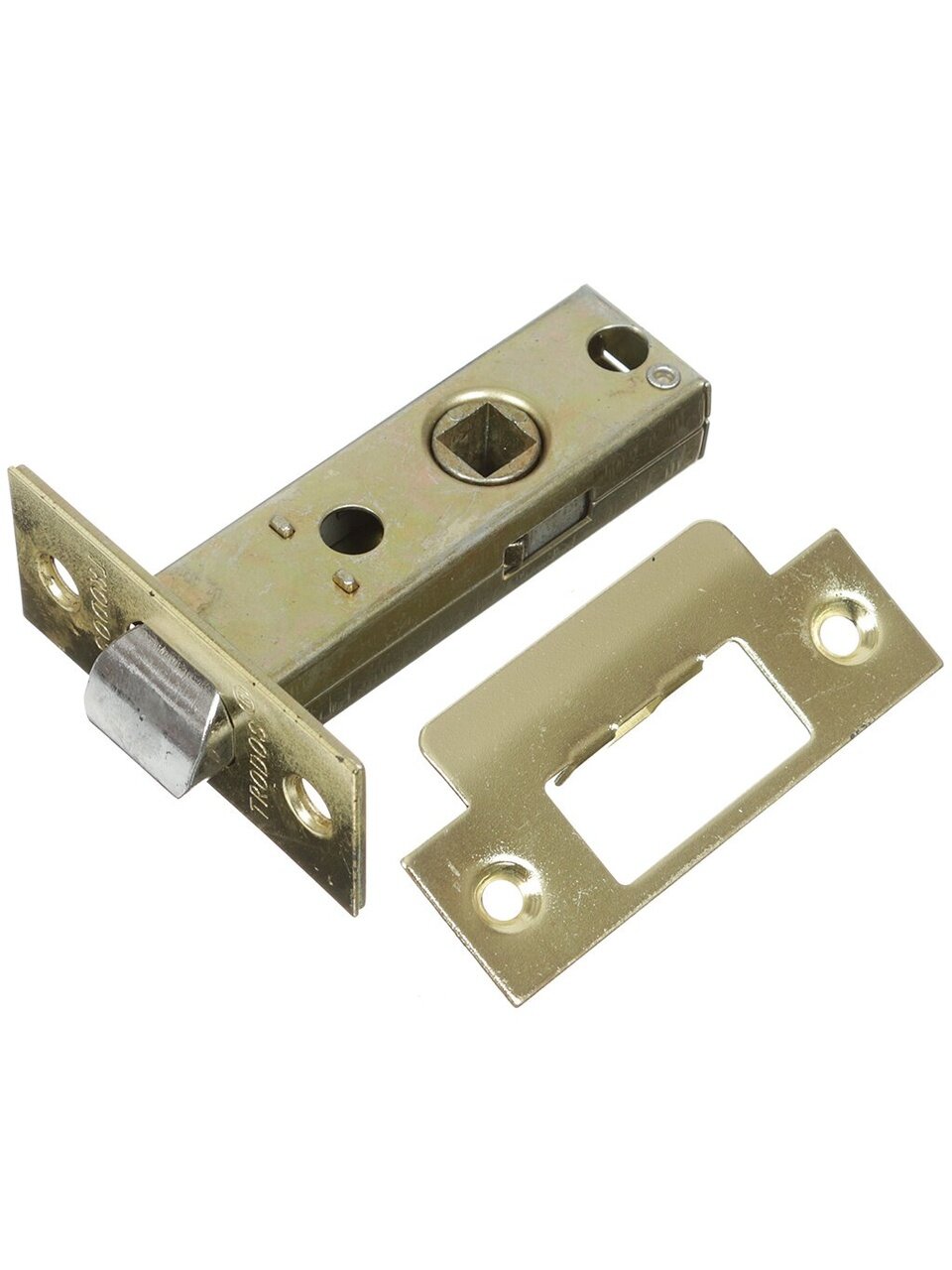 Защелка врезная Trodos 6-45 PB 206001 язычок металлический золото