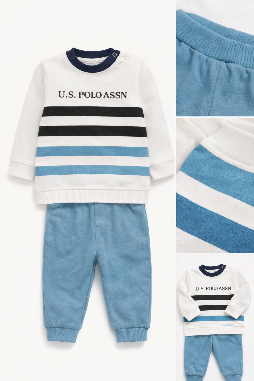 Комплект одежды , размер 73, бирюза/темно-синий — фото 1