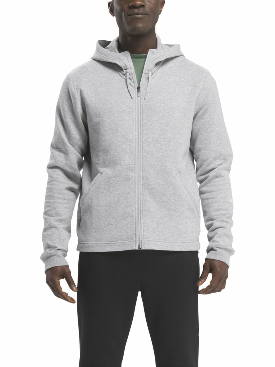 Толстовка Reebok Active Collective Dreamblend Full Zip Hoodie, размер L, , серый