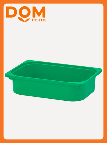 Изображение товара Контейнер для хранения пластиковый икеа зеленый, 42х30х10 см