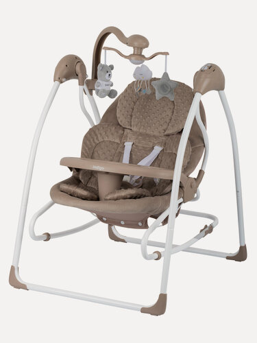 Изображение товара Электрокачели шезлонг 2 в 1 Indigo FRESH, с пультом управления, темно-бежевый