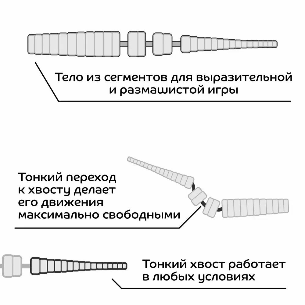 Силиконовая приманка мягкая съедобная Crazy Fish Polaris 1.8" 45 мм 5-45-16-6 8 шт. — фото 1