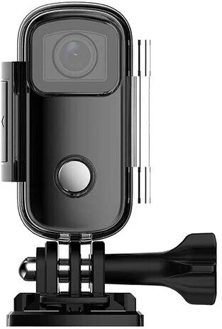 Экшн камера SJCam C100+ черная с креплением, цифровым стабилизатором, водонепроницаемая 4K Ultra HD — фото 1
