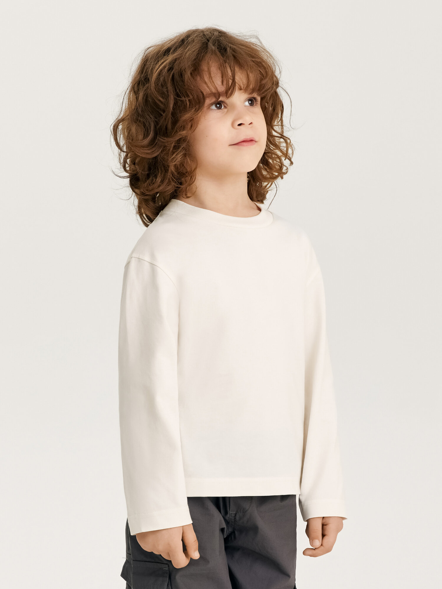 Лонгслив Junion, размер 122, молочный — фото 1