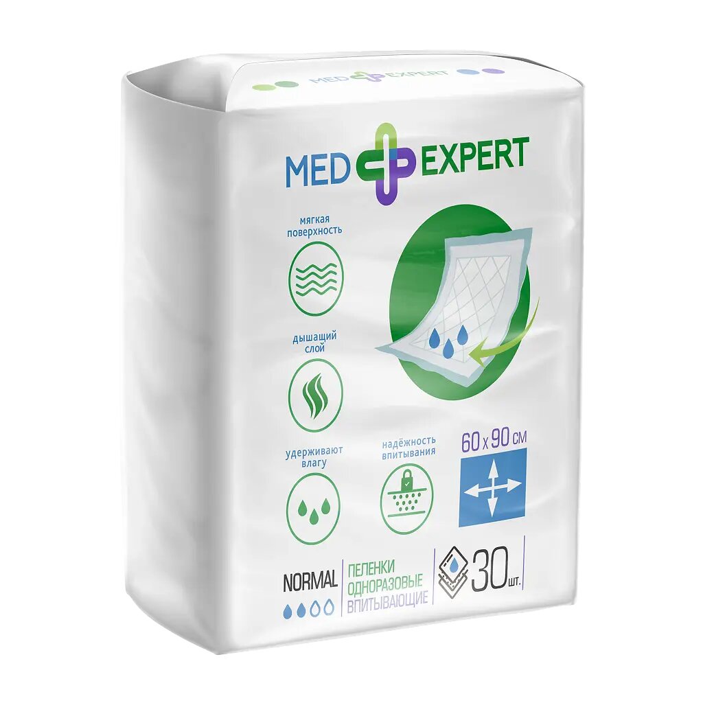 Med Expert Пеленки впитывающие Normal 60х90 см 30 шт