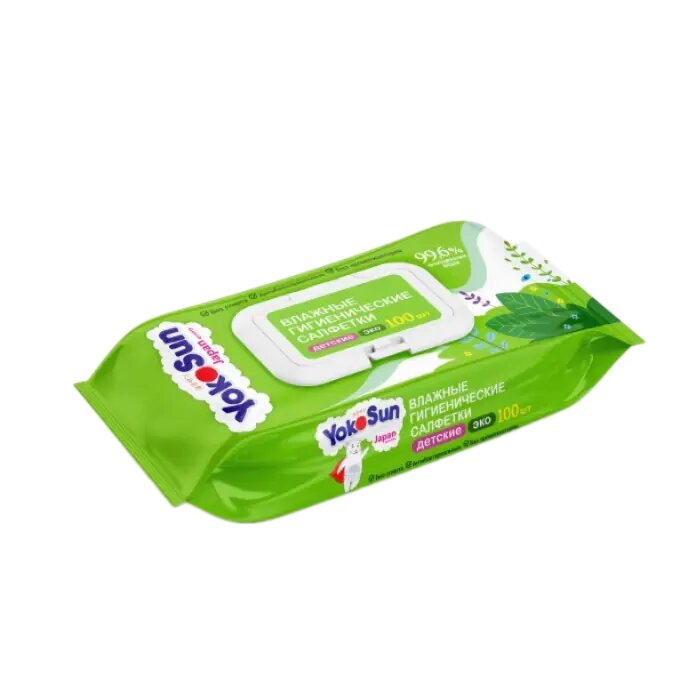 YokoSun Салфетки детские влажные гигиенические Eco 100 шт