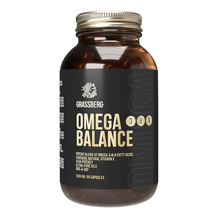 Grassberg Omega 3-6-9 Balance Омега 3-6-9 1000 мг массой 1388 мг 90 шт