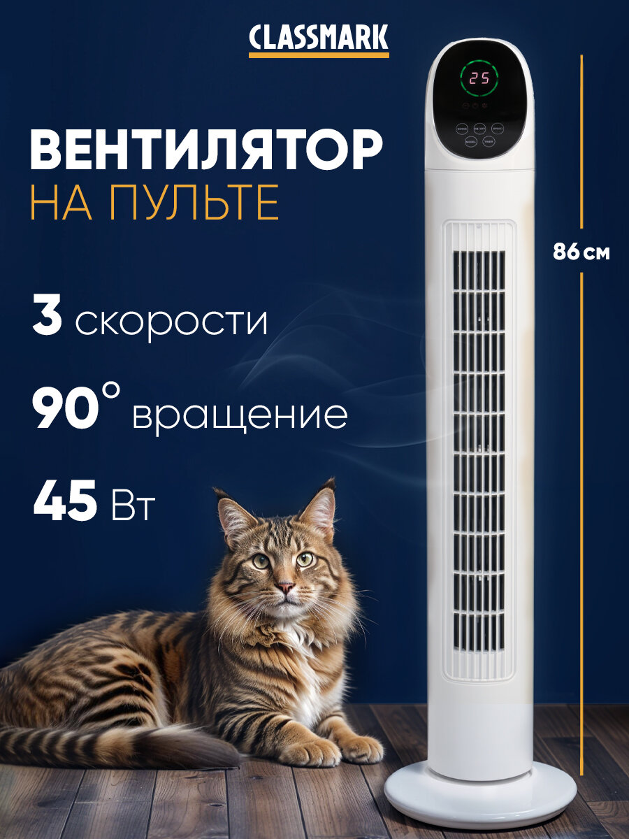 Вентилятор Classmark WJ24082102, напольный, безлопастной, колонный
