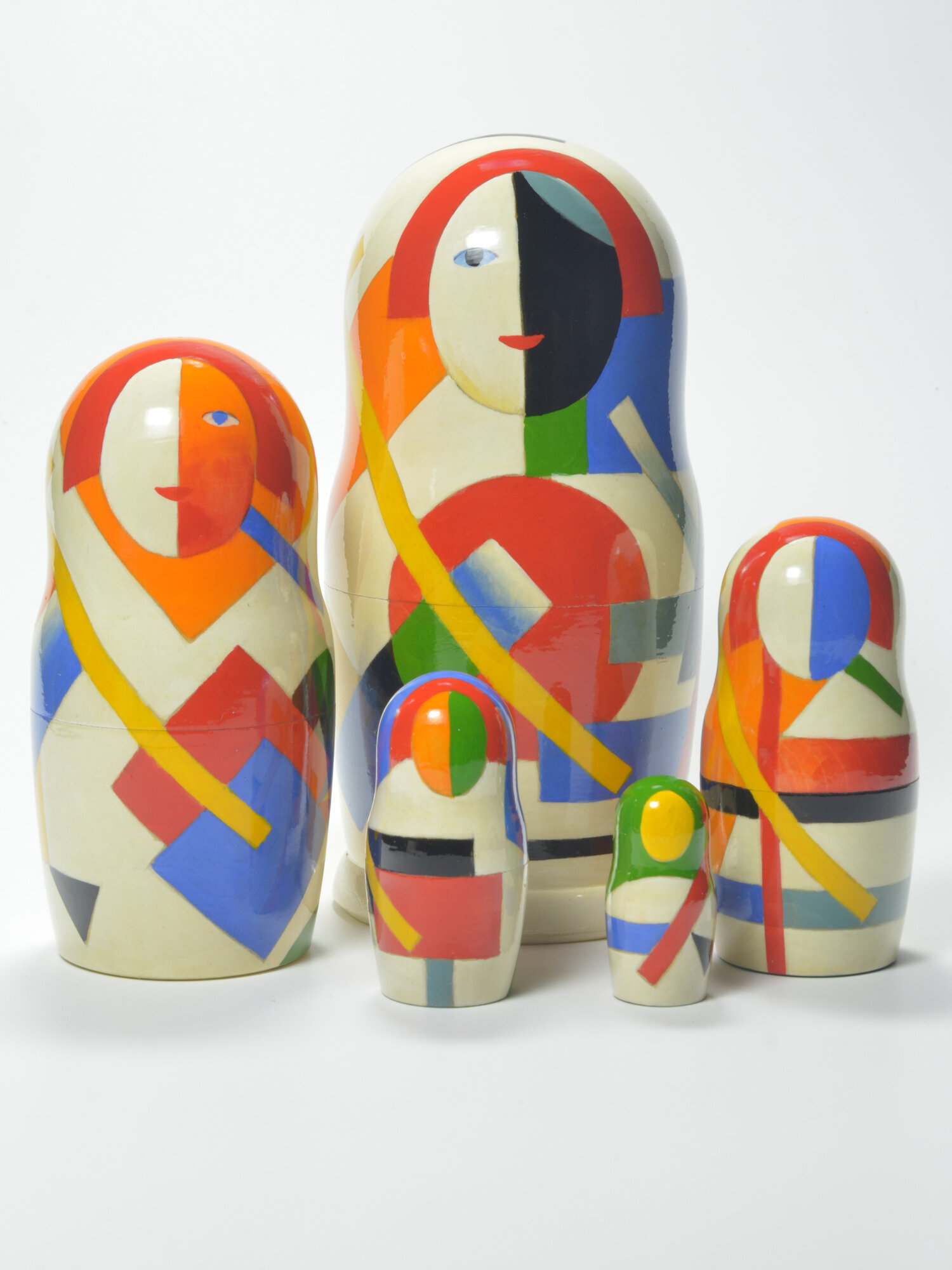 Казимир Малевич "Супрематизм". Матрешка (5) с художественной росписью.