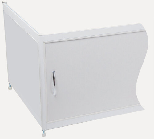 Изображение товара Экран под ванну торцевой (боковой) Emmy "Бланка 70" Левый белый, панель ПВХ-пластик, каркас алюминиевый профиль