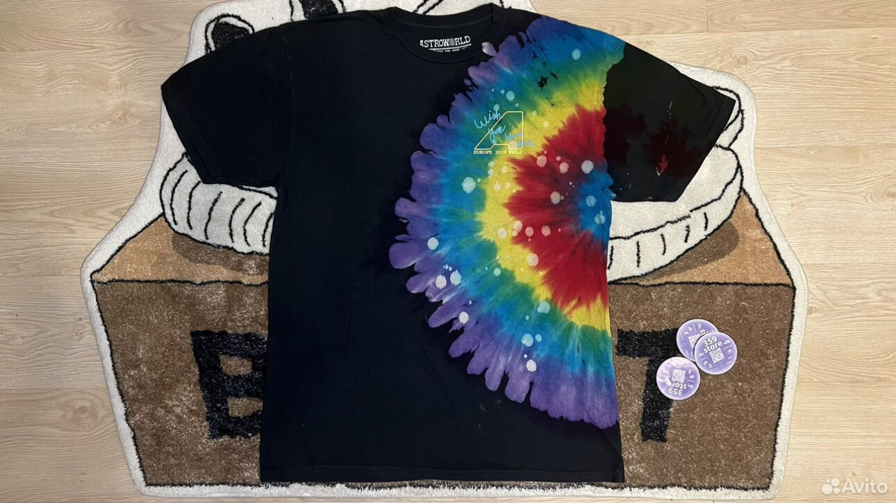 Футболка Cactus Jack by Travis Scott TRAVIS SCOTT CACTUS JACK TEE BLACK, размер L, черный