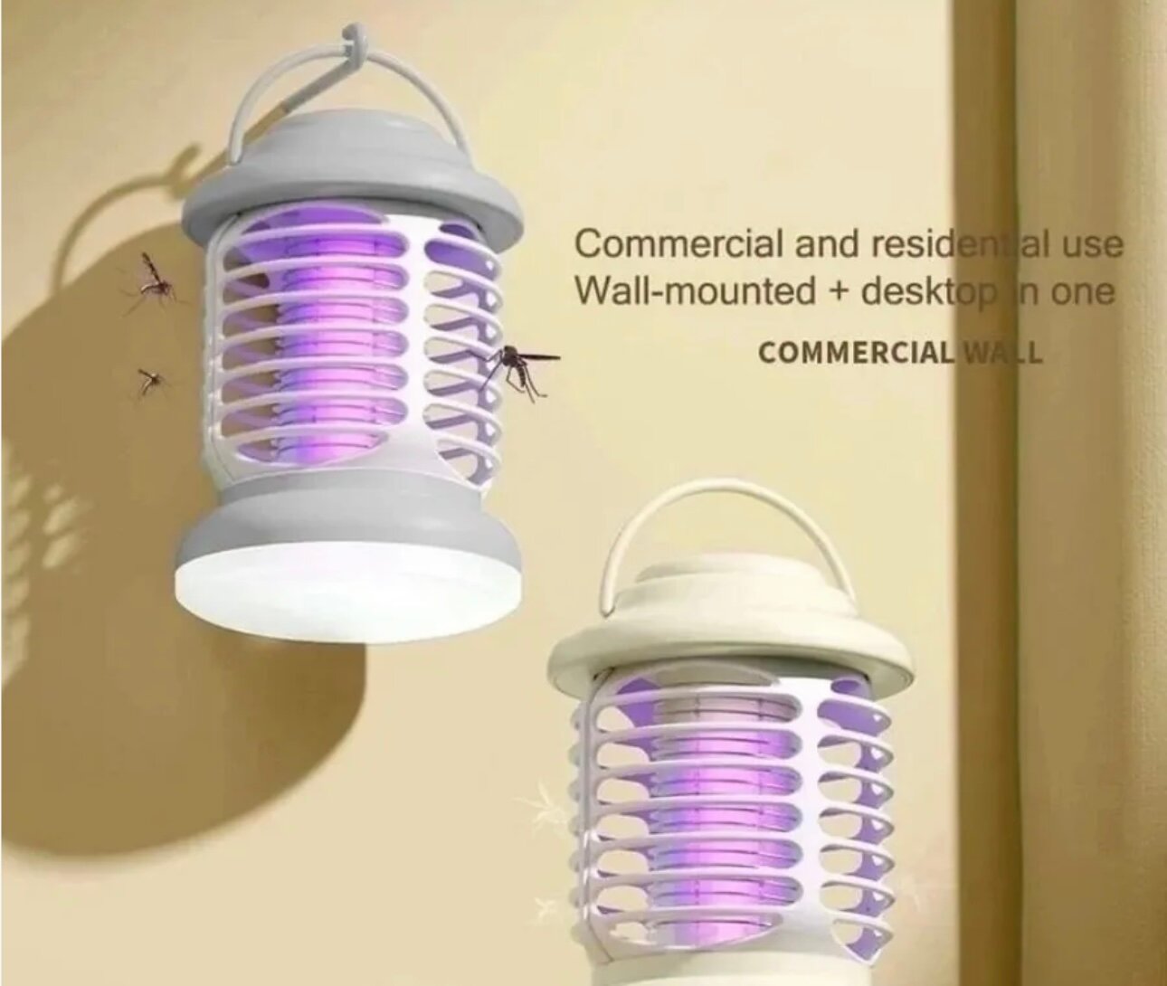 Изображение Антимоскитная лампа / защита от насекомых /лампа от комаров / ловушка для насекомых / фумигатор / белая