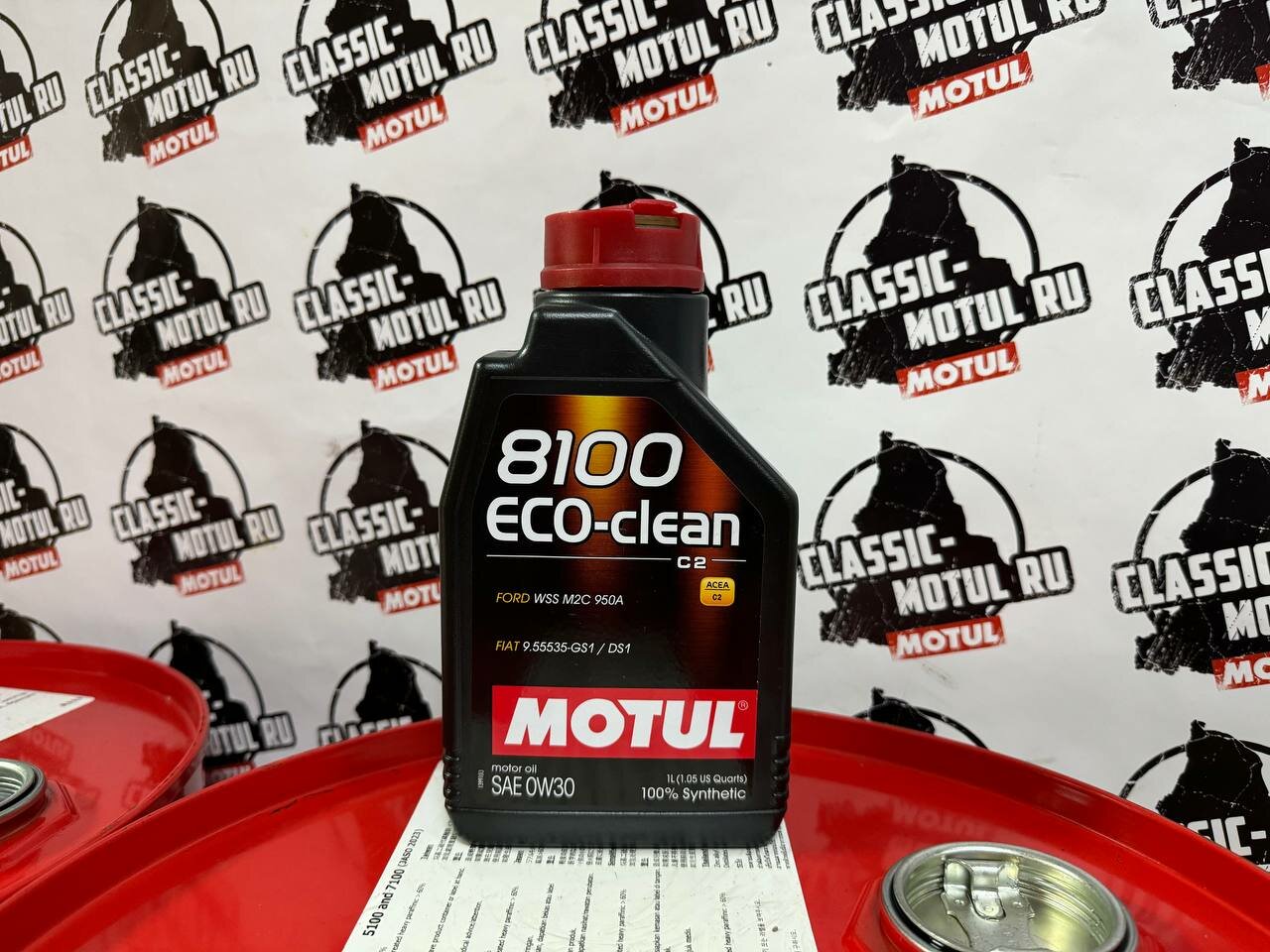 Синтетическое моторное масло Motul 8100 ECO-clean 0w-30 (1L) 113220