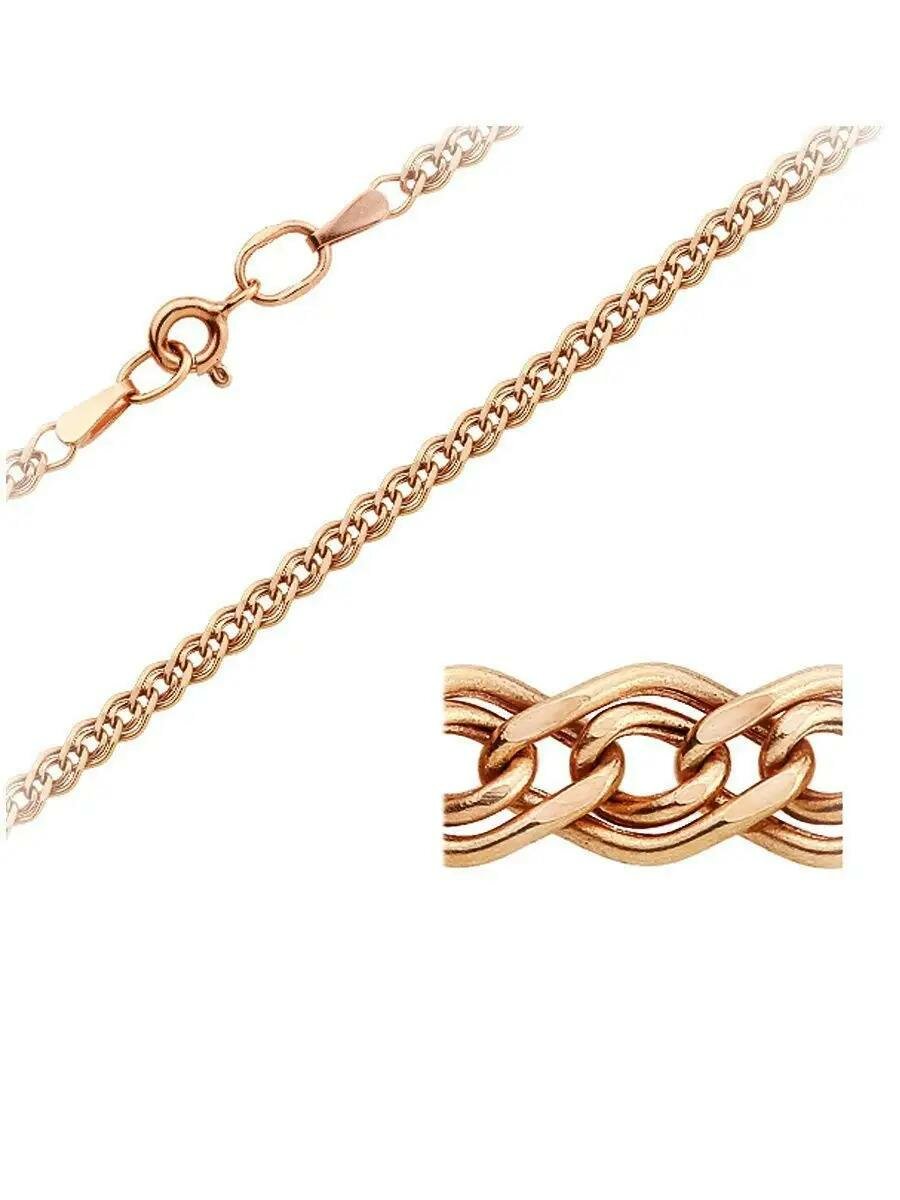 Цепь AZADE, красное золото, 585 проба, длина 40 см, средний вес 2.59 г, , красный