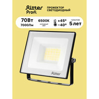 Прожектор светодиодный PROFI 30Вт, 180-240В, IP65, 6500К, 3000Лм, черный, Ritter, 53407 9