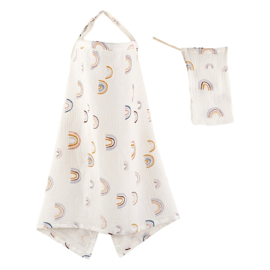 Nursing Cover for Baby Breastfeeding Breathable Cotton Breast Feeding Cover Adjustable Nursing Apron for Mother