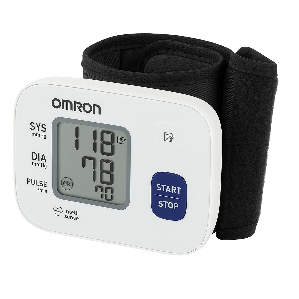 Тонометр Omron HEM-6121 RS2, автоматический, на батарейках, компактный