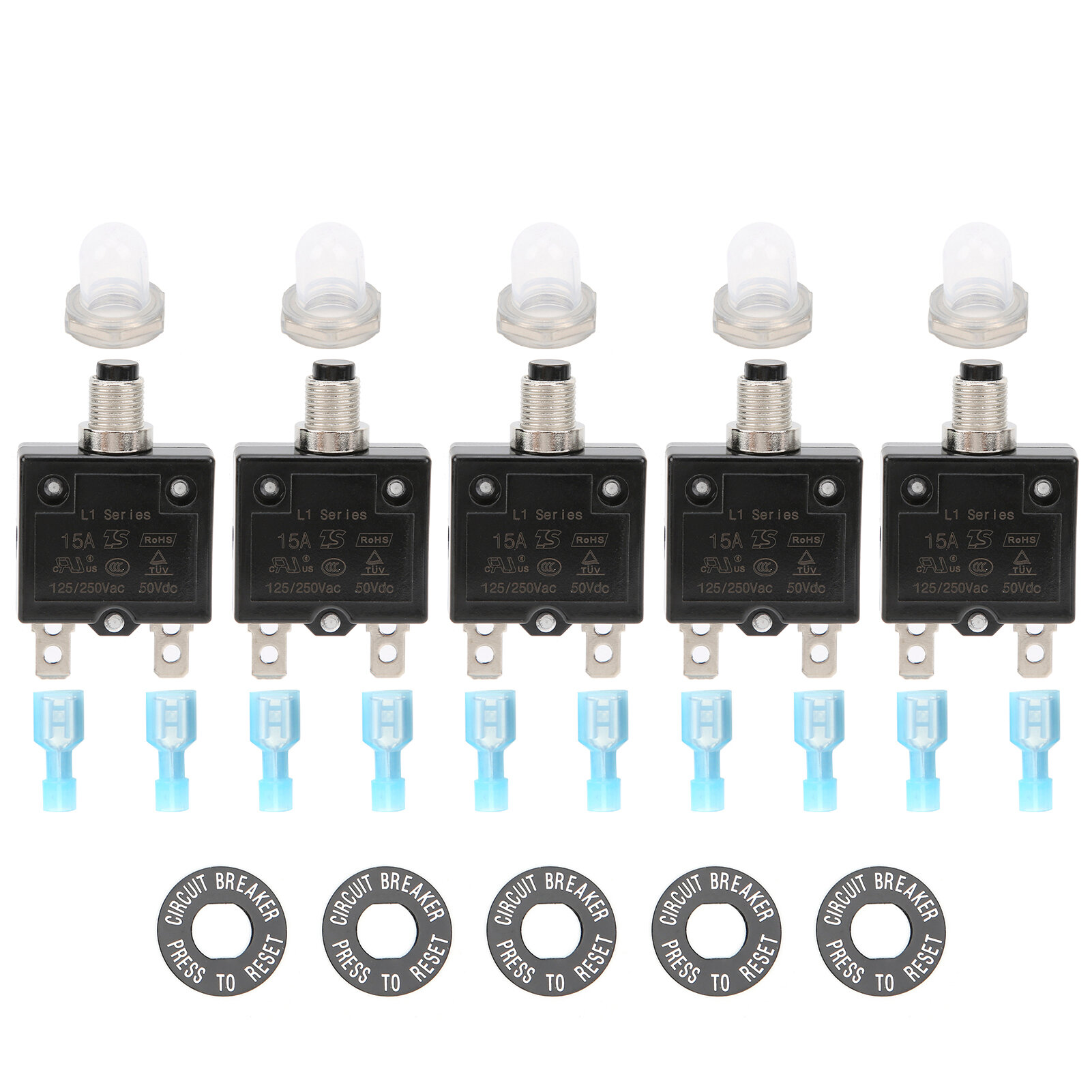 22pcs 15AMP Thermal Cupper Выключатель 125–250VAC 50 В постоян