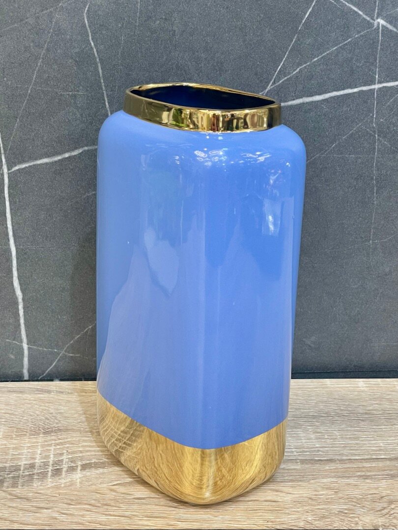 Ваза Casaentera CE02-815921 фарфор синий/золото 120х95х220h