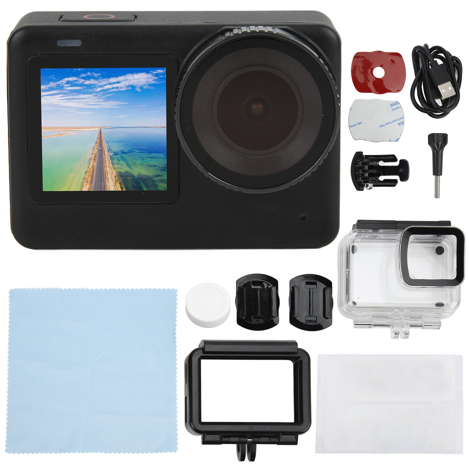 SJCAM SJ10 Pro Экшн-камера с двумя экранами, 4K/60FPS, 20 МП, Wi-Fi и сенсорным экраном Vlog Mini DV