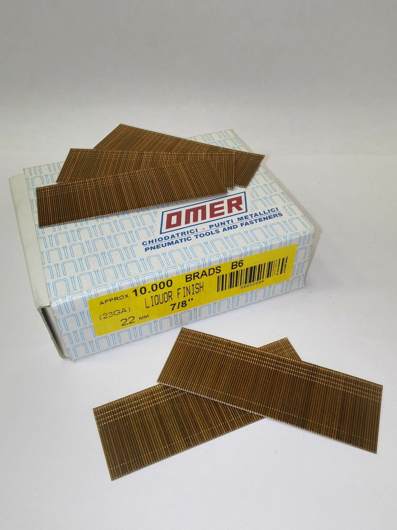 Микрошпилька со шляпкой (микроштифт) B6/22 Omer, 22 мм, сечение 0,64 мм, GA23