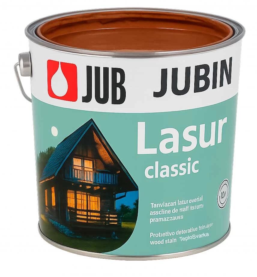 Лазурная пропитка JUB LASUR CLASSIC для защиты древесины №23 махагон 10л