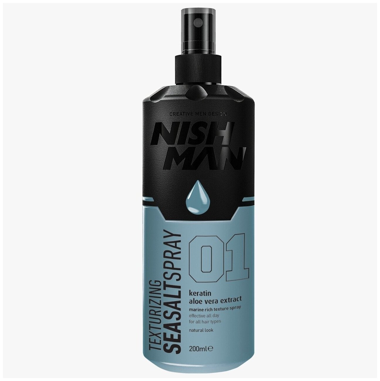 Солевой спрей для укладки волос NISHMAN SEASALT SPRAY (матовый, придает объем, четко выраженные пряди), 200 мл