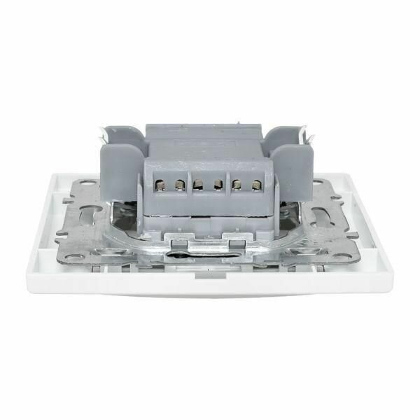 Выключатель 2-кл. СП Минск 10А IP20 с индикатором бел. Basic EKF ERV10-123-10 — фото 1