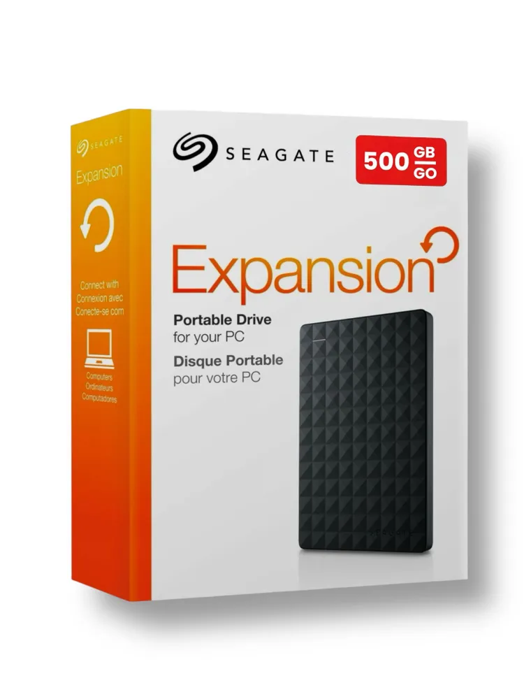 Внешний жесткий диск Seagate Expansion, HDD, 500ГБ, M.2, 2.5", черный