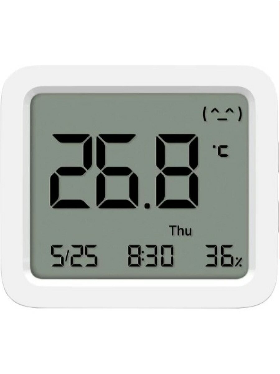 Термогигрометр с часами Xiaomi Smart Temperature and Humidity Monitor 3 белый (РСТ) официальная гарантия