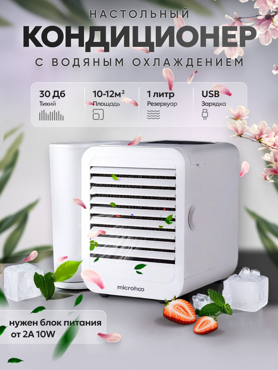 Bентилятор портативный Xiаоmi Microhoo Personal Air Conditioning Fan MH01R EU
