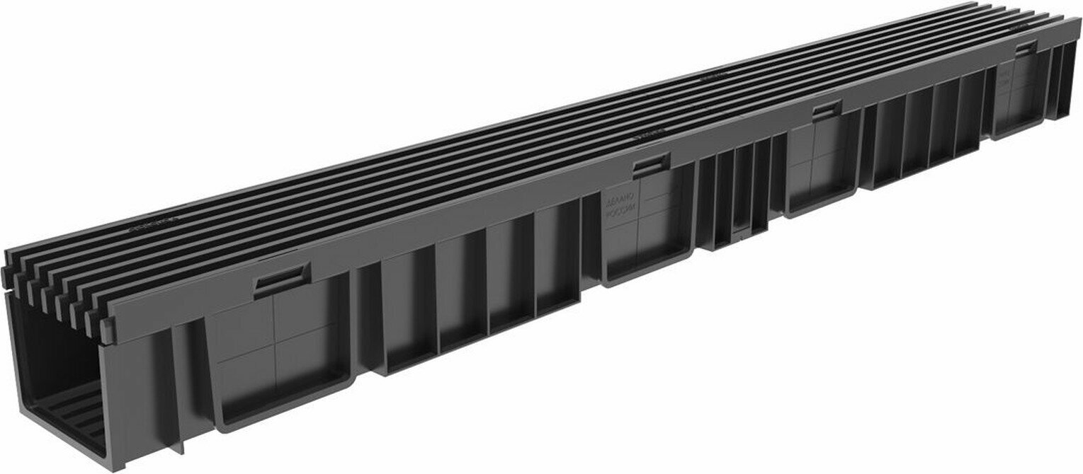 Лоток Gidrolica Light, для дождеприемника, пластик, черный, 100х116 см