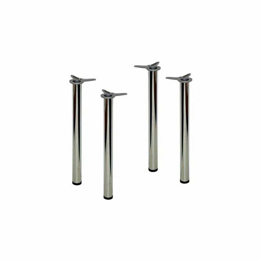 Опора для стола с верхней площадкой усы 710-740 мм хром (комплект 4 шт.)