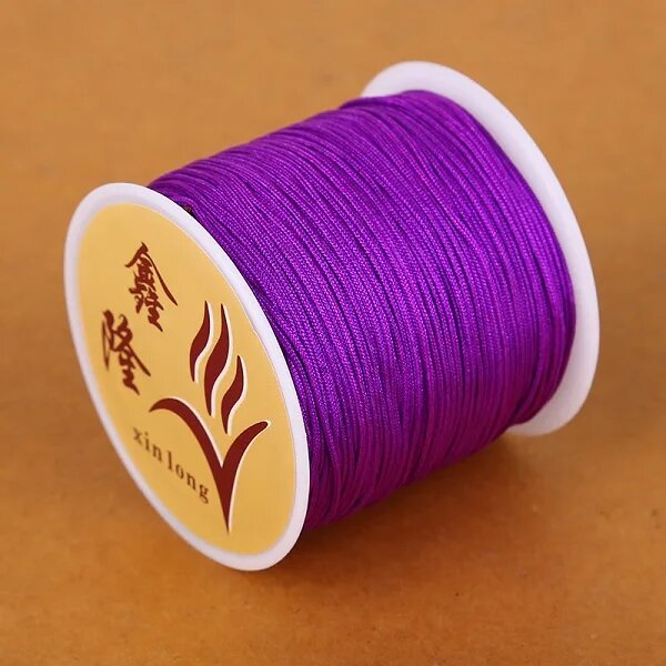 Нейлоновый шнур для макраме 40м 0.8мм Фиолетовый