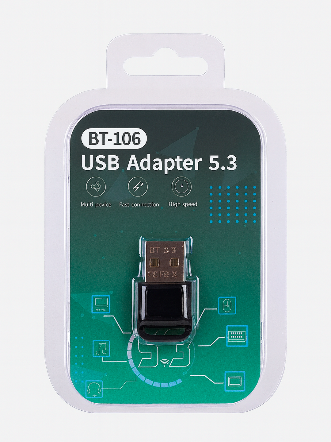 Bluetooth адаптер USB 5.3 для ПК и ноутбука