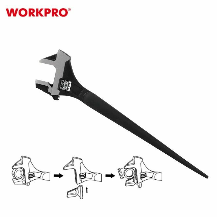 Ключ разводной строительный 40мм WORKPRO, WP272019 — фото 1