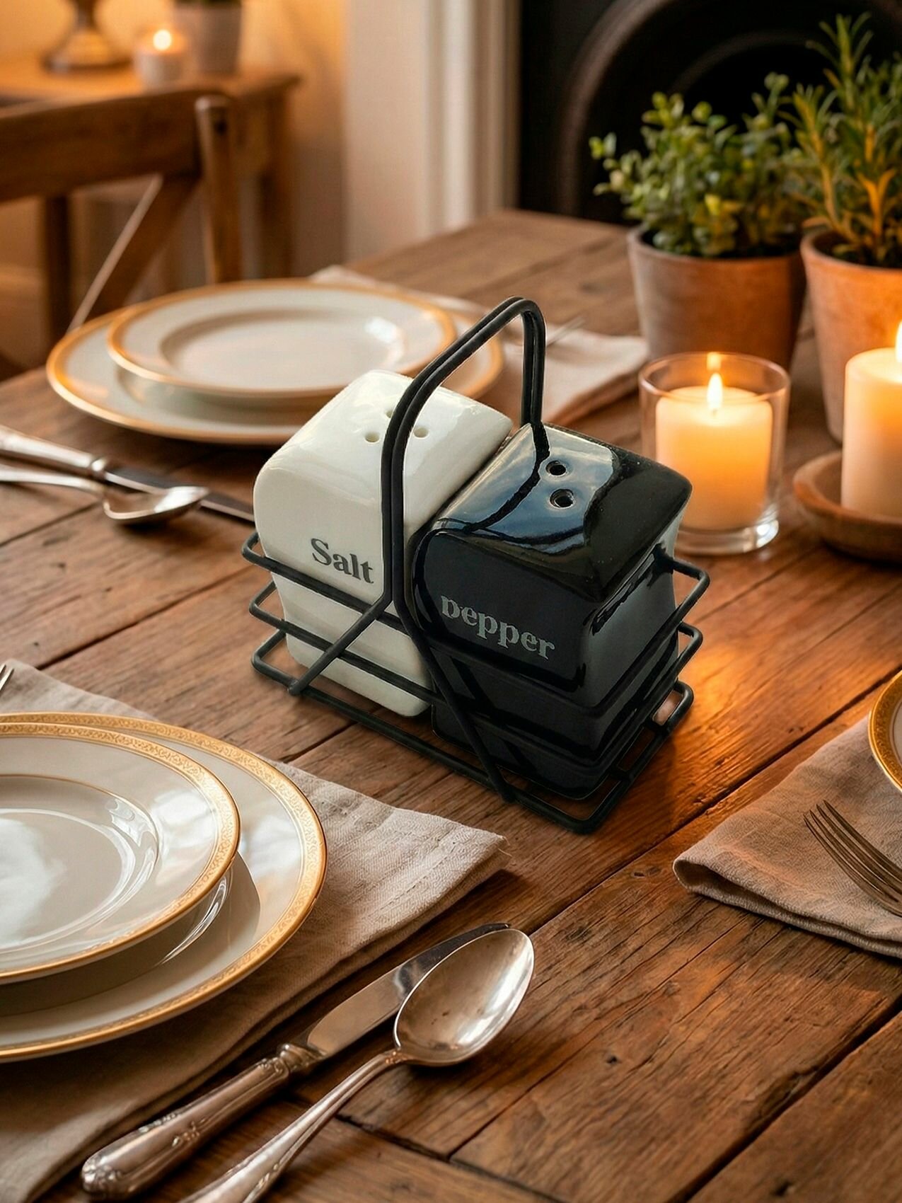 Набор для специй IBRICO, керамика, на подставке, съемное дно, 150 мл — фото 1