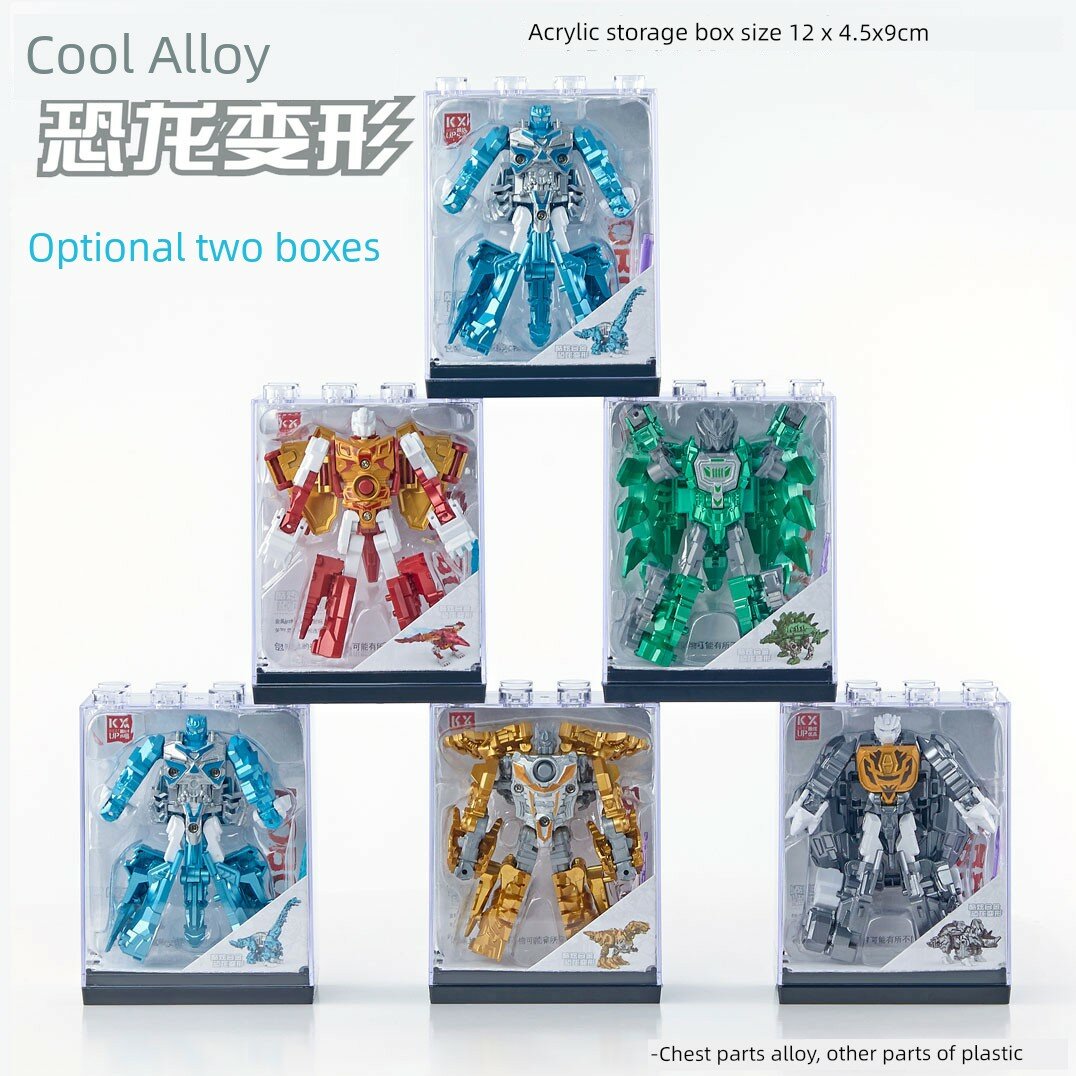 Бесплатный набор для сборки: робот-динозавр из сплава трансформация 5-в-1 модель для детей игрушка-трансформер