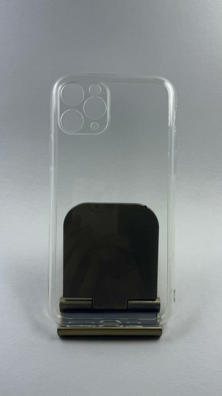 Чехол бесцветный, для Iphone 11 pro, силикон, прозрачный, противоударный