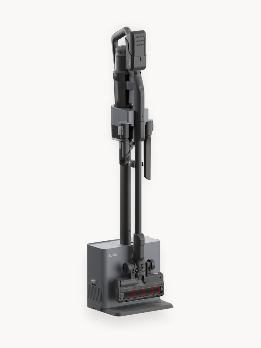 Вертикальный пылесос, беспроводной, со станцией самоочистки Tuvio TVC04S, черный