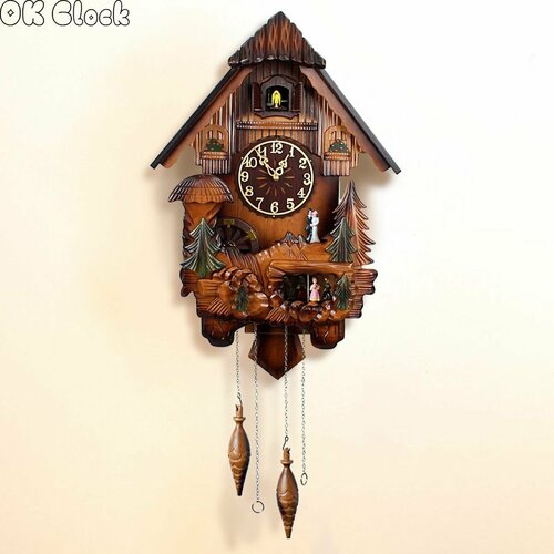 Часы с кукушкой настенные с маятником 16798₽